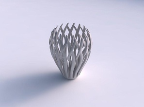 schüssel verdrehte muskel struktur hals haus dekor 3d print model - Mito3D