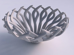 tigela torcida estrutura muscular espremido a casa decoração 3d print model - Mito3D
