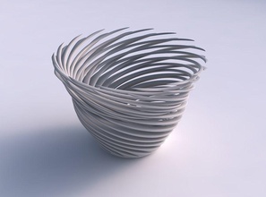 bowl twisted muscle structure tapered 2 house decor 3d print model - Mito3D