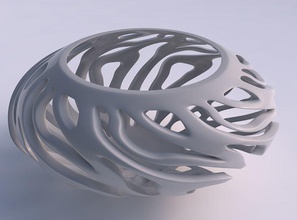 bowl twisted smooth cuts squeezed house decor 3d print model - Mito3D