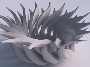 Schüssel verdreht zwei geschichteten Blume abgeschrägten Kanten verjüngt Haus twisted layered abgeschrägt werden Dekor 3d print model - Mito3D