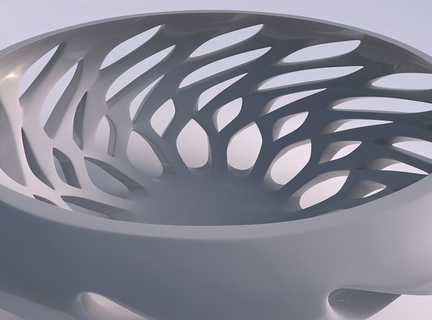 bowl twisted wide smooth cuts squeezed bowl twisted wide smooth cuts squeezed house decor  3d print model - Mito3D