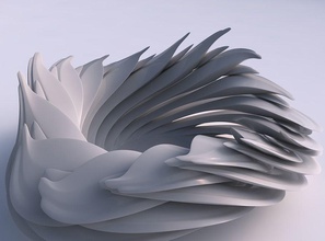 ciotola stratificato fiore smussato bordi contorto conico 2 ondulato casa arredamento 3d print model - Mito3D