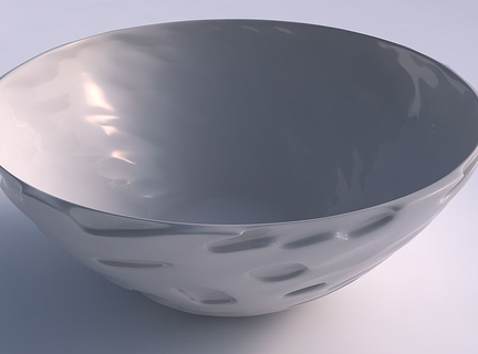 bowl wide cavities smooth dish decor architectural decoration house 3d print model - Mito3D
