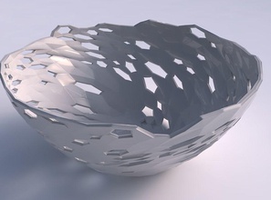 tigela grande de cristal pele buracos a casa ampla decoração 3d print model - Mito3D
