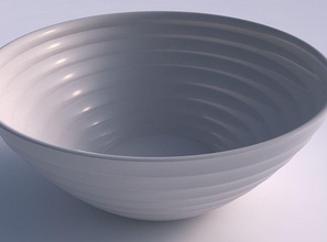 bowl wide curved horizontal sections house decor 3d print model - Mito3D