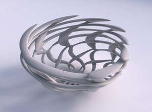bowl wide cylindrical interlacing lattice pimp up top house decor 3d print model - Mito3D