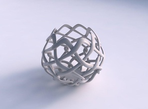 bowl wide cylindrical interlacing thin lattice long neck house decor 3d print model - Mito3D