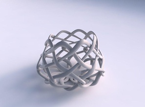 bowl wide cylindrical interlacing thin lattice long house decor 3d print model - Mito3D