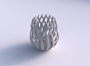 ciotola largo cilindrico contorto acuto muscolo struttura collo casa arredamento 3d print model - Mito3D