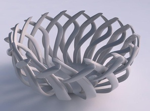 ciotola ampia cilindrico e contorto sharp struttura muscolare spremuto casa twisted il muscolo arredamento 3d print model - Mito3D