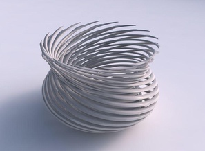 ciotola largo cilindrico contorto acuto muscolo struttura conico 2 casa arredamento 3d print model - Mito3D