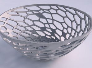 bowl wide faceted organic lattice house decor 3d print model - Mito3D