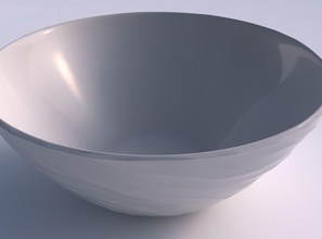 bowl wide fibers smooth inside house decor 3d print model - Mito3D