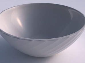 bowl wide fine bands uniform vertical house decor 3d print model - Mito3D