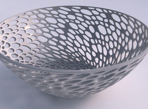 bowl wide fine organic lattice house decor 3d print model - Mito3D