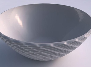 bowl wide grid piramides 2 house decor 3d print model - Mito3D