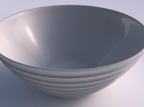 bowl wide horizontal layers house decor 3d print model - Mito3D