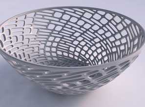 bowl wide lattice tiles house decor 3d print model - Mito3D