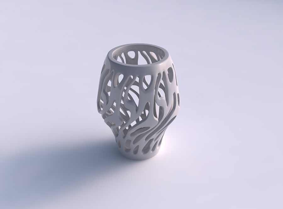 ciotola ampia metà twisted liscia tagli conici casa a che liscio i conico arredamento 3D print model - Mito3D