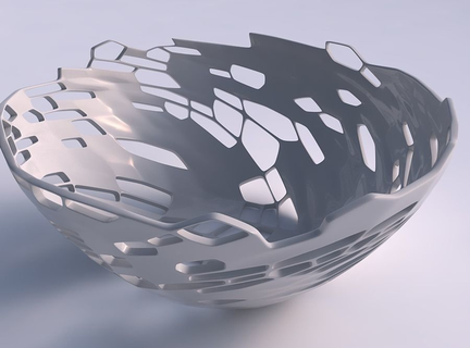 bowl wide organic skin holes house decor 3d print model - Mito3D