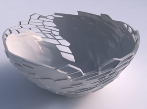bowl wide reptile skin holes house decor 3d print model - Mito3D