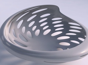 tazón de ancho semilla concha suave cortes trenzado apretado casa bol la shell los recortes exprimido decoración 3d print model - Mito3D