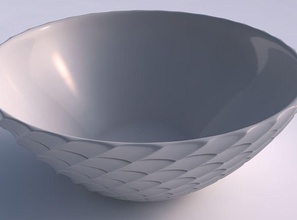 bowl wide strange tiles house decor 3d print model - Mito3D