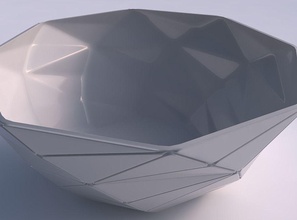Schüssel breiten Dreiecks-Platten Haus breit Dreieck Platten Dekor 3d print model - Mito3D