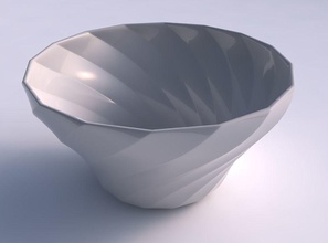 bowl wide twisted bands uniform vertical house decor 3d print model - Mito3D
