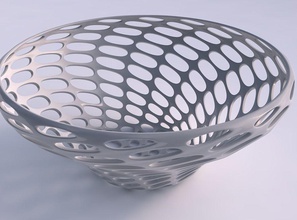 bowl wide twisted bubble grid lattice house decor 3d print model - Mito3D