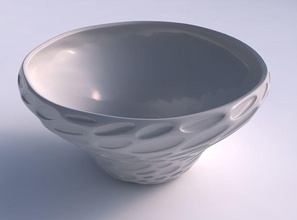bowl wide twisted bubbles house decor 3d print model - Mito3D