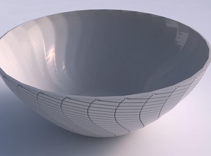Schale breit twisted diagonal-Gitter-Platten Schüssel die Diagonale grid Platten Haus Dekor 3d print model - Mito3D