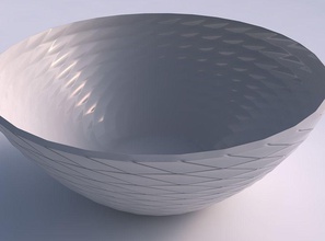 ciotola ampia twisted piastre a griglia casa arredamento 3d print model - Mito3D