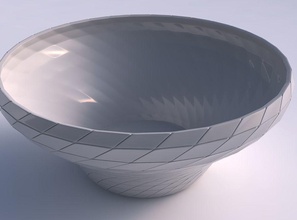 bowl wide twisted grid plates house decor 3d print model - Mito3D