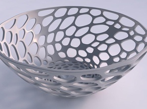 bowl wide twisted organic lattice house decor 3d print model - Mito3D