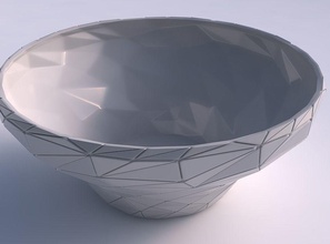 bowl wide twisted random triangle plates house decor 3d print model - Mito3D