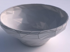ciotola ampia twisted casuale triangolo piastre casa arredamento 3d print model - Mito3D