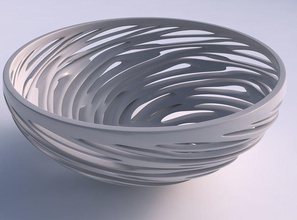 bowl wide twisted smooth cuts very house decor 3d print model - Mito3D
