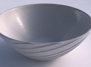 ciotola ampia twisted liscia nastri casa a che liscio piatto arredamento architettonici la decorazione 3d print model - Mito3D