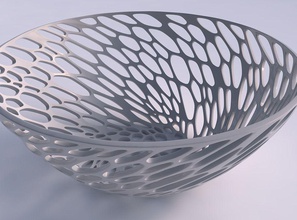 ciotola ampia verticale biologica del reticolo casa organico arredamento 3d print model - Mito3D