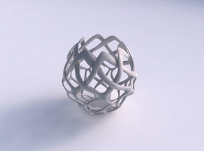 bowl widening interlacing lattice long neck house decor 3d print model - Mito3D
