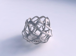 bowl widening interlacing lattice long top house decor 3d print model - Mito3D