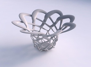 bowl widening interlacing lattice widened top house decor 3d print model - Mito3D