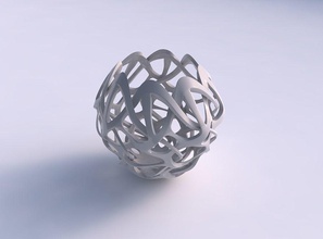 bowl widening interlacing sharp edged lattice long neck house decor 3d print model - Mito3D