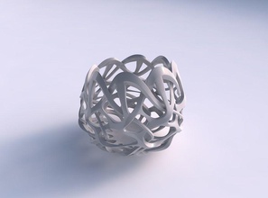 bowl widening interlacing sharp edged lattice long top house decor 3d print model - Mito3D