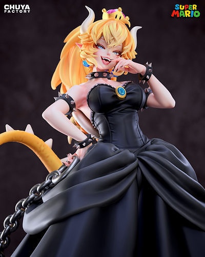 bowsette mario personaje nintendo bowser princesa arte juego melocotón súper arco cosplay koopa vídeo corona juegos juguetes 3d print model - Mito3D