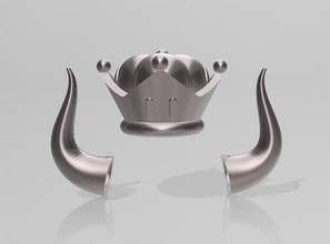 bowsette super crown horn set files 3d printing cosplay peachette mario accessoiries princess costume nintendo game character video games toys accessories 3d print model - Mito3D