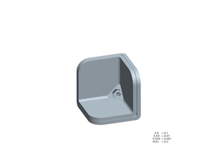 box diagonal clamp corner strengthen hobby diy mechanical parts 3d print model - Mito3D