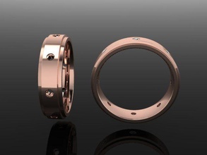 caixa diamante banda infinidade moda noivado anel size6 tradicional masculino fêmea mulheres joalheria tendências conjunto 3d print model - Mito3D